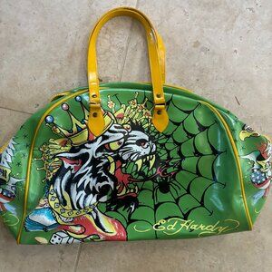 Bright Green Vintage Ed Hardy Day/Weekend Bag